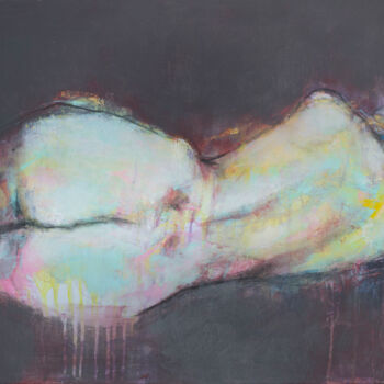 Peinture intitulée "Nu couché" par Laurent Bergues, Œuvre d'art originale, Acrylique