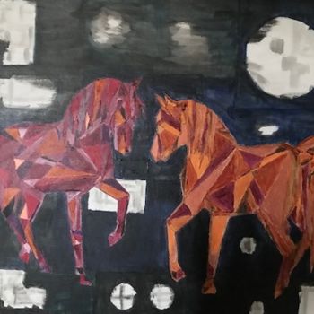 Peinture intitulée "Tango" par Eric Pailhassard, Œuvre d'art originale, Acrylique