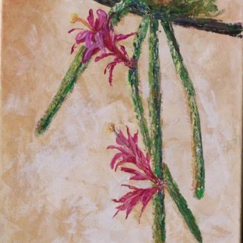 Peinture intitulée "parmi les succulent…" par Anne-Frédérique Ferret, Œuvre d'art originale