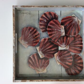 Ζωγραφική με τίτλο "Plateau coquilles s…" από Philippe Coeurdevey, Αυθεντικά έργα τέχνης, Ακρυλικό
