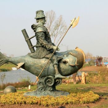 Rzeźba zatytułowany „Fish Baron.....2” autorstwa Tigran Harutyunyan, Oryginalna praca, Brąz