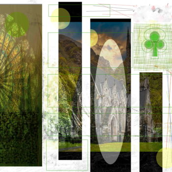 Arts numériques intitulée "Irish Churh" par Marc Bulyss, Œuvre d'art originale, Peinture numérique