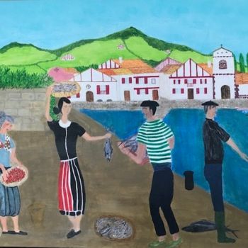 Peinture intitulée "Pays basque Portua…" par Eric Pailhassard, Œuvre d'art originale, Acrylique