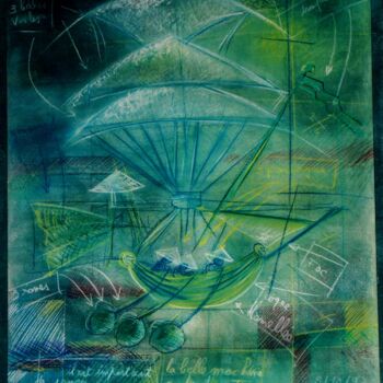 Gravures & estampes intitulée "La belle machine vo…" par Serge Reynaud (Art of Flying), Œuvre d'art originale, Impression nu…