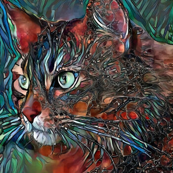 数字艺术 标题为“Carmino - Cat - Mix…” 由L.Roche, 原创艺术品, 丙烯