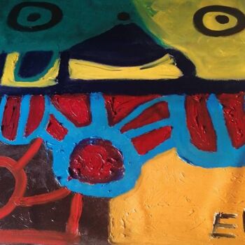 Peinture intitulée "Origin Evil and Good" par Eduardo Vidal, Œuvre d'art originale, Huile