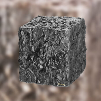 Γλυπτική με τίτλο "THE CUBE" από Jean-Marc Philippe (Jimpy), Αυθεντικά έργα τέχνης, Μέταλλα