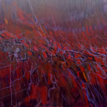 Schilderij getiteld "Rouges 2" door Bernard Chatel, Origineel Kunstwerk, Acryl