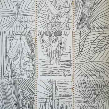 Tekening getiteld "Name later" door Pertti Matikainen, Origineel Kunstwerk, Marker