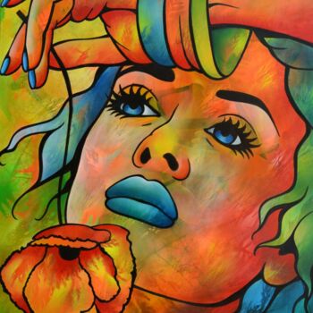 Peinture intitulée "Aimons nous au plus…" par Jeannette Guichard-Bunel, Œuvre d'art originale, Huile Monté sur Châssis en bo…