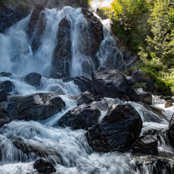 Photography titled "Cascade du Lutour" by Olivier Barau, Original Artwork, Digital Photography