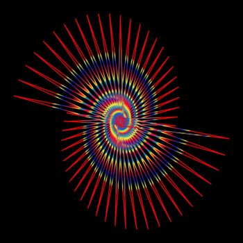 Digital Arts titled "Colorful Staircase…" by Jeb Gaither, Original Artwork, 2D Digital Work