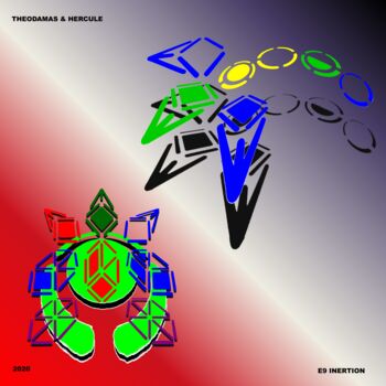 数字艺术 标题为“Théodamas & Hercule” 由Etienne Frouin (E9 Inertion), 原创艺术品, 2D数字工作
