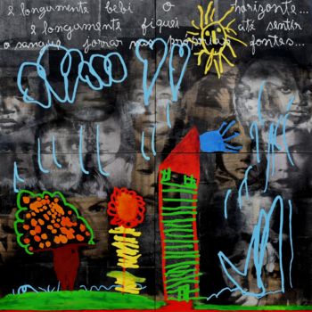 「Facial landscapes」というタイトルの絵画 Alvarenga Marquesによって, オリジナルのアートワーク, アクリル