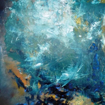 Peinture intitulée "Bleu Saphir" par Sophie Jourdain De Thieulloy, Œuvre d'art originale, Acrylique