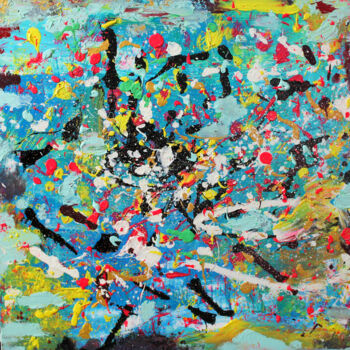 Peinture intitulée "Milky Way 2-60x60cm…" par Kinga Ogiegło, Œuvre d'art originale, Acrylique