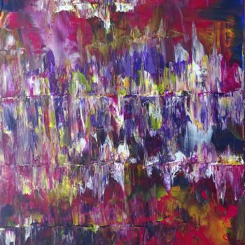 Peinture intitulée "Interférences" par Sarah Leseigneur, Œuvre d'art originale, Acrylique Monté sur Châssis en bois