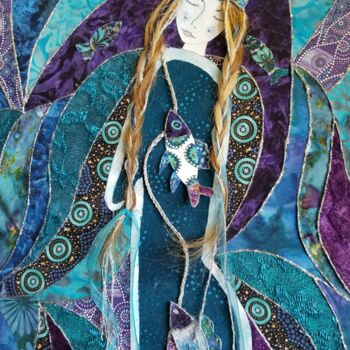 Art textile intitulée "NAÏA" par Manon, Œuvre d'art originale, Tissu