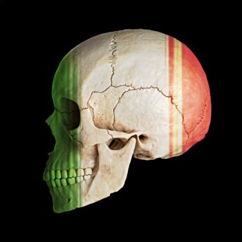 Arts numériques intitulée "Italian Skull" par Jean-Marie Gitard (Mr STRANGE), Œuvre d'art originale, Collage numérique