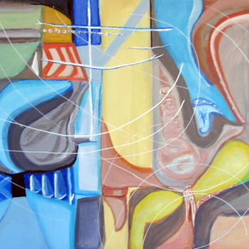 Peinture intitulée "AZUL" par Juan Luis Gandulfo, Œuvre d'art originale, Acrylique Monté sur Panneau de bois