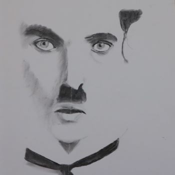 Dessin intitulée "Charlot" par Carole Labeyrie (Karolab), Œuvre d'art originale, Fusain