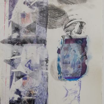 Dessin intitulée "big white" par Baptiste Vanweydeveldt, Œuvre d'art originale, Collages