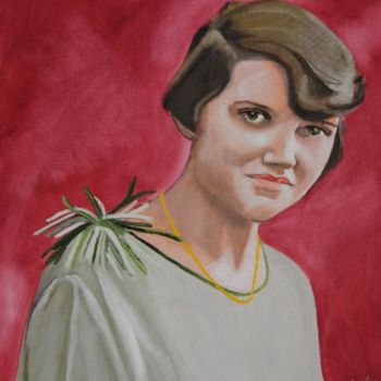 제목이 "N° 1126.   Elle, à…"인 미술작품 R. Cavalié로, 원작, 기름 나무 들것 프레임에 장착됨
