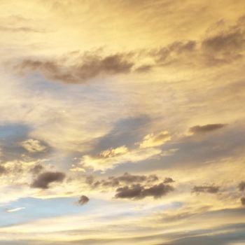 Photography titled "CLOUDS: "Sunset II…" by Curtis H. Jones, Original Artwork, Digital Photography Mounted on Wood Stretcher…
