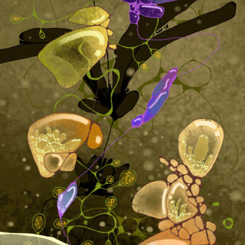 Digital Arts με τίτλο "Koribel, gram posit…" από Sylvie Dessert (Syl), Αυθεντικά έργα τέχνης, Ψηφιακή ζωγραφική