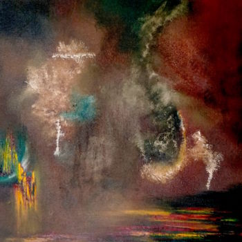 Painting titled "Jewel" by Atignas Art, Original Artwork, Oil Mounted on Wood Panel