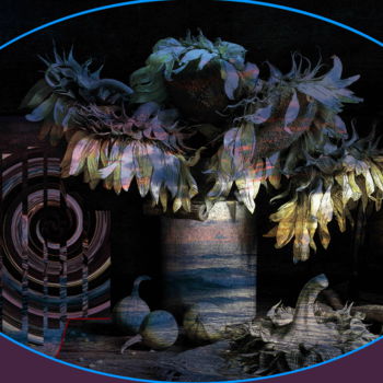 Digital Arts titled "Still Life in purple" by Marc Bulyss, Original Artwork, Digital Painting