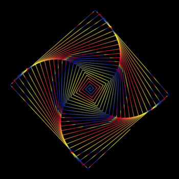 Arte digitale intitolato "Vortex 4 - #1532" da Jeb Gaither, Opera d'arte originale, Lavoro digitale 2D
