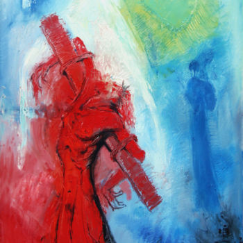 제목이 "Jesus carries the c…"인 미술작품 Vladimir Bašić Šoto로, 원작, 기름