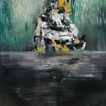 Painting titled "Savior" by Atignas Art, Original Artwork, Acrylic Mounted on Wood Panel