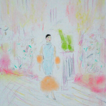 Peinture intitulée "Chanel Spring 2017-…" par Kinga Ogiegło, Œuvre d'art originale, Pastel