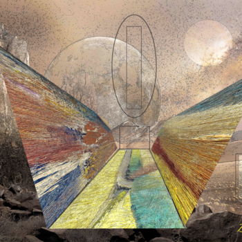 Arts numériques intitulée "The Door" par Marc Bulyss, Œuvre d'art originale, Peinture numérique