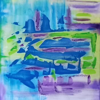 Peinture intitulée "ZEN" par Michele Madeleine Guillot, Œuvre d'art originale, Acrylique Monté sur Châssis en bois