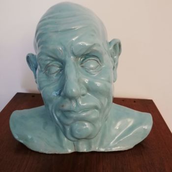 Sculpture titled "Almost smiling" by Andimar, Original Artwork, Clay