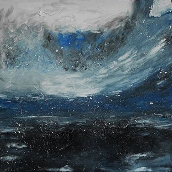 Schilderij getiteld "Pluton" door Alexandra Petropoulou, Origineel Kunstwerk, Acryl Gemonteerd op Frame voor houten brancard