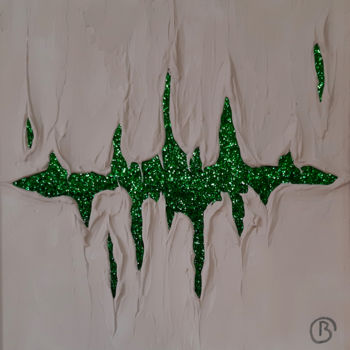 Painting titled "Brèche 8" by Christine Barone, Original Artwork, Acrylic Mounted on Cardboard