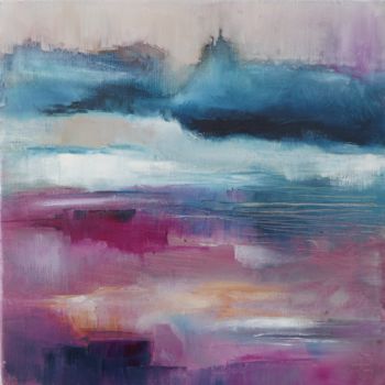 Peinture intitulée "Terre de fleuve" par Martine Brugeron, Œuvre d'art originale, Huile