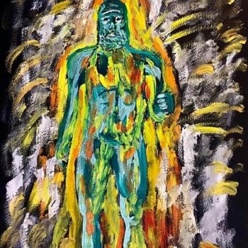 Painting titled "La fusione del Bron…" by Mario Pratesi, Original Artwork, Oil