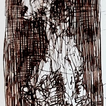 제목이 "Franz Kafka: Ein Hu…"인 그림 Stephan Rodriguez Warnemünde로, 원작, 잉크