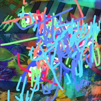 Digital Arts titled "Intrigue of colors" by Roberto Bartoccini, Original Artwork, Digital Painting