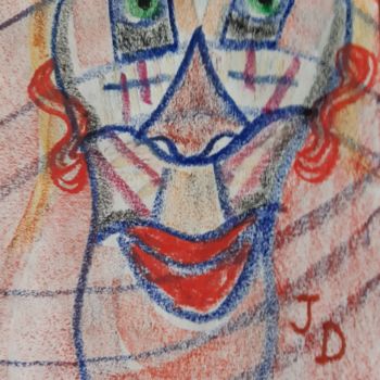 绘画 标题为“Autoportrait devant…” 由Jacques Desvaux (JD), 原创艺术品, 丙烯