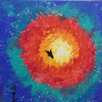 Pintura intitulada ""The Survivor" acry…" por Neha Dubey, Obras de arte originais, Acrílico Montado em Armação em madeira
