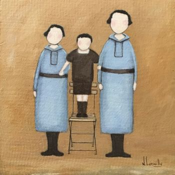 Ζωγραφική με τίτλο "Le petit frère - 974" από Noëlle Lassailly, Αυθεντικά έργα τέχνης, Ακρυλικό