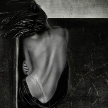 Digital Arts titled "marbre noir" by Dodi Ballada, Original Artwork, Digital Painting