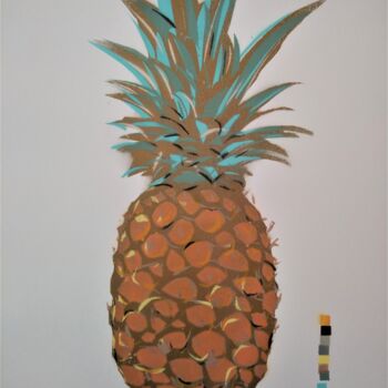 Painting titled "'Ananas Comosus' (P…" by Dylan Bell (Bells Galleries), Original Artwork, Spray paint