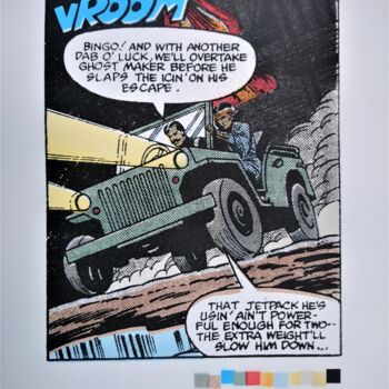 Printmaking titled "'Jeep Chase' - Orig…" by Dylan Bell (Bells Galleries), Original Artwork, Spray paint